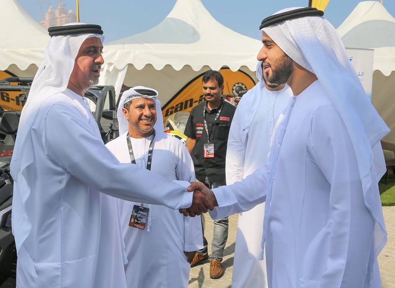 his-highness-sheikh-dr-sultan-bin-khalifa-al-nahyan-takes-a-tour-of-the-paddock-with-vips-and-senior-adimsc-officials